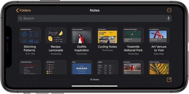 L'app Apple Notes migliora notevolmente con iOS 13: cosa c'è di nuovo?
