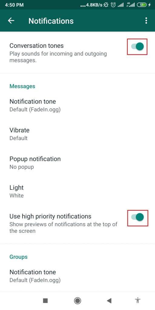 Por que não estou recebendo notificações do WhatsApp?  Como faço para corrigir o problema?