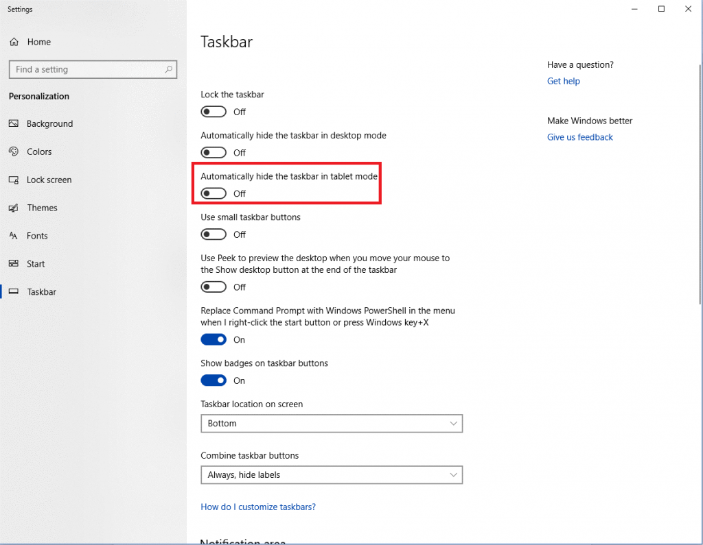 Come personalizzare la barra delle applicazioni di Windows 10