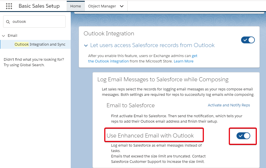 Cum se configurează integrarea Salesforce cu Microsoft Outlook