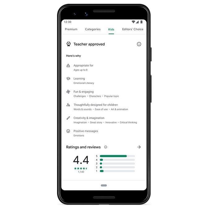 Google Play adiciona nova seção infantil para encontrar aplicativos aprovados pelo professor