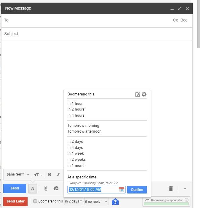 Come pianificare un messaggio di posta elettronica su Gmail utilizzando Boomerang