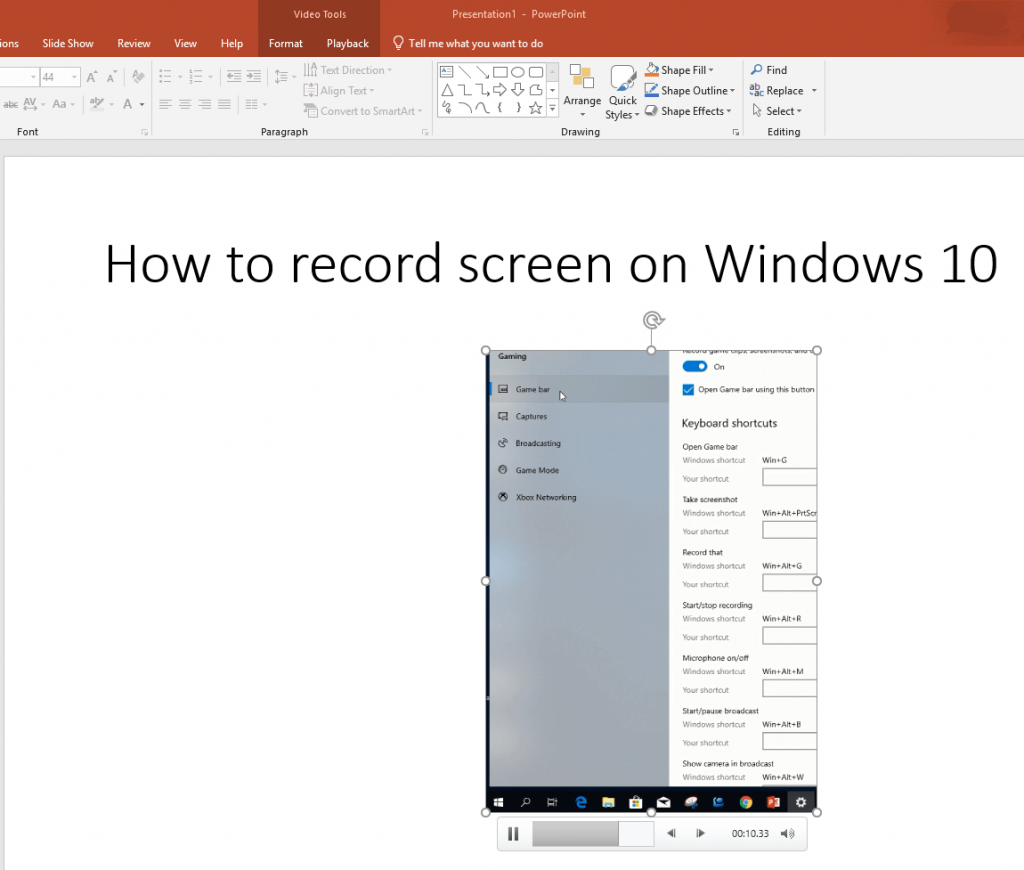 Как записать экран в Windows 10 без установки