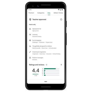 Google Play, Öğretmenlerin Onaylı Uygulamalarını Bulmak için Yeni Çocuklar Bölümü Ekliyor