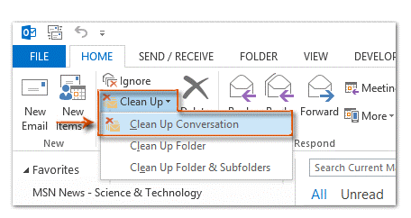 MS Outlook: 이메일 정리를 위한 대화 정리 도구