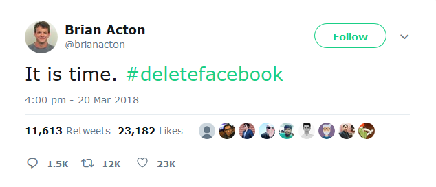 Pune capăt minării de date: #deletefacebook