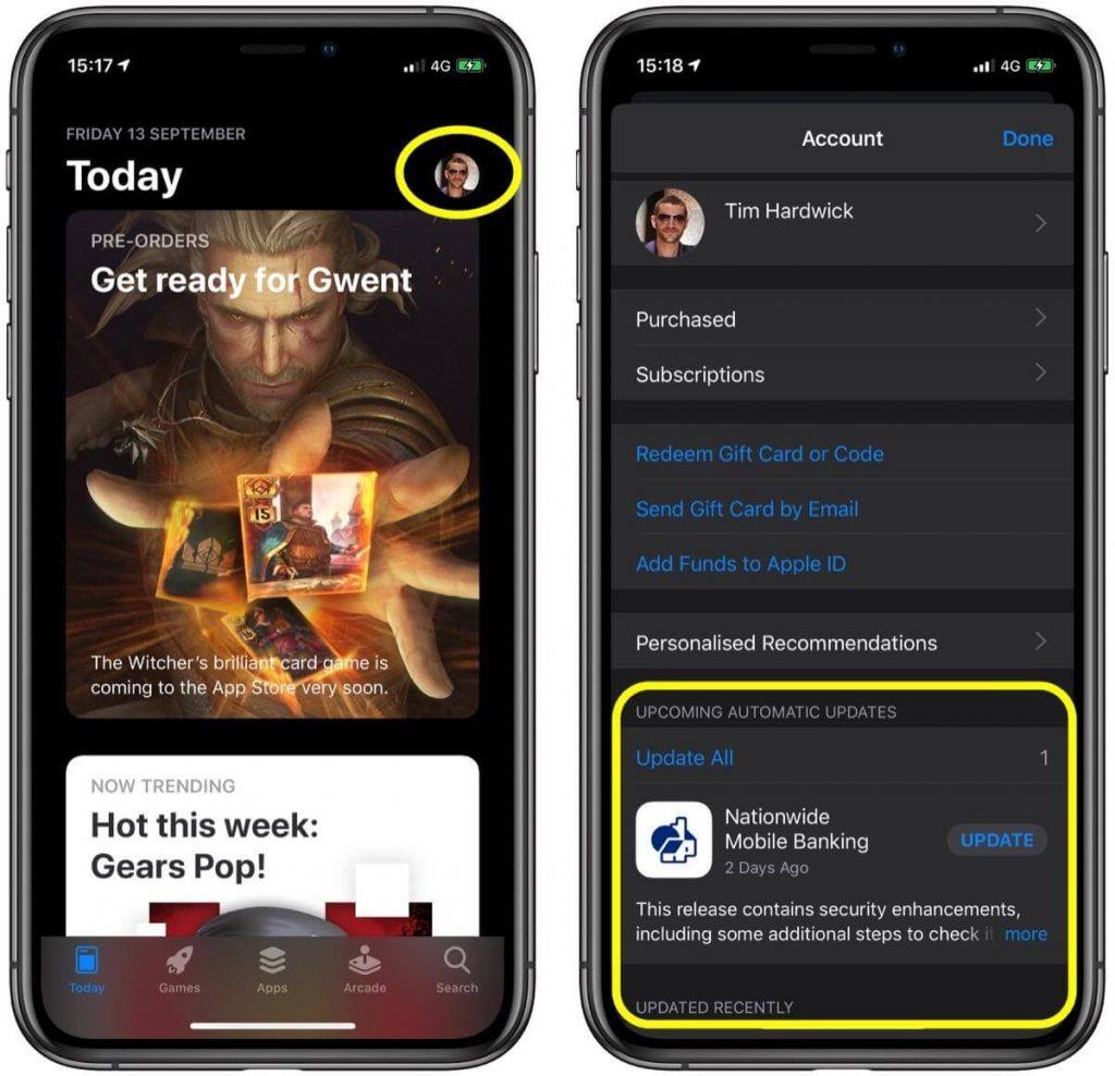 Come aggiornare le app su iPhone dopo l'aggiornamento a iOS 13?