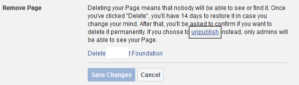 Facebookページを削除するにはどうすればよいですか