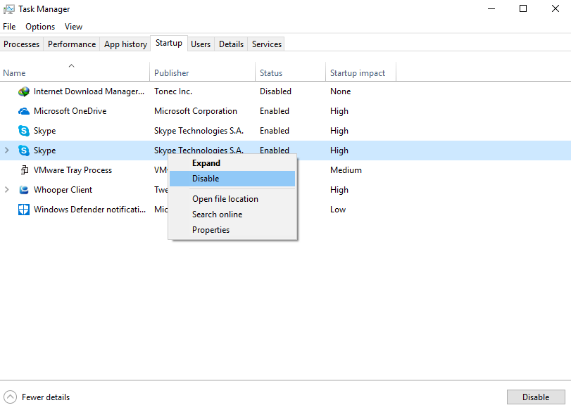 Cómo administrar programas de inicio en Windows 10