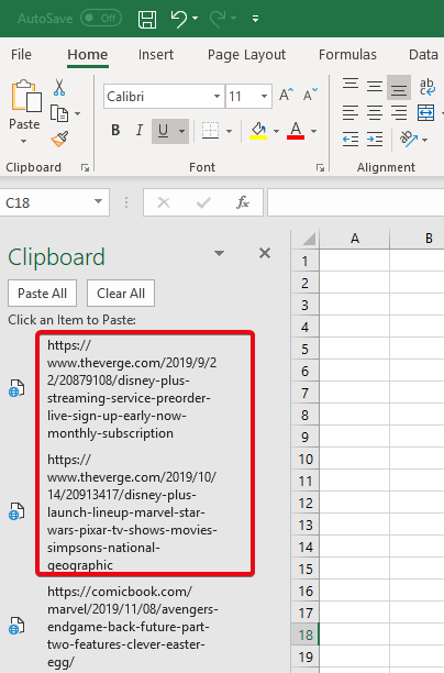 Como limpar a área de transferência no Microsoft Excel