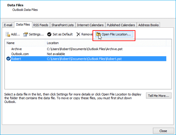 Como fazer backup / salvar emails do Outlook no disco rígido automaticamente?