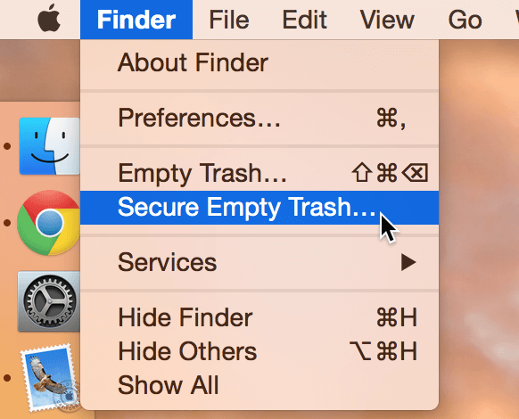 Este posibil să securizați coșul de gunoi gol pe Mac?