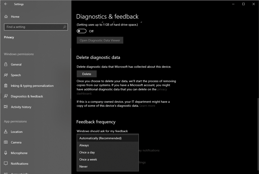 Langkah-Langkah Untuk Membatasi Pemberian Data Pribadi ke Microsoft