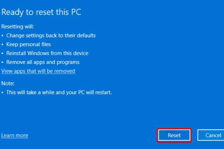 Cum să resetați din fabrică Windows 11