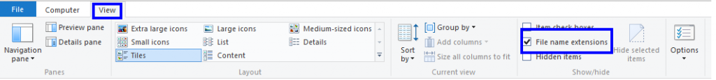 Bagaimana cara Menampilkan Ekstensi File di Windows 10?