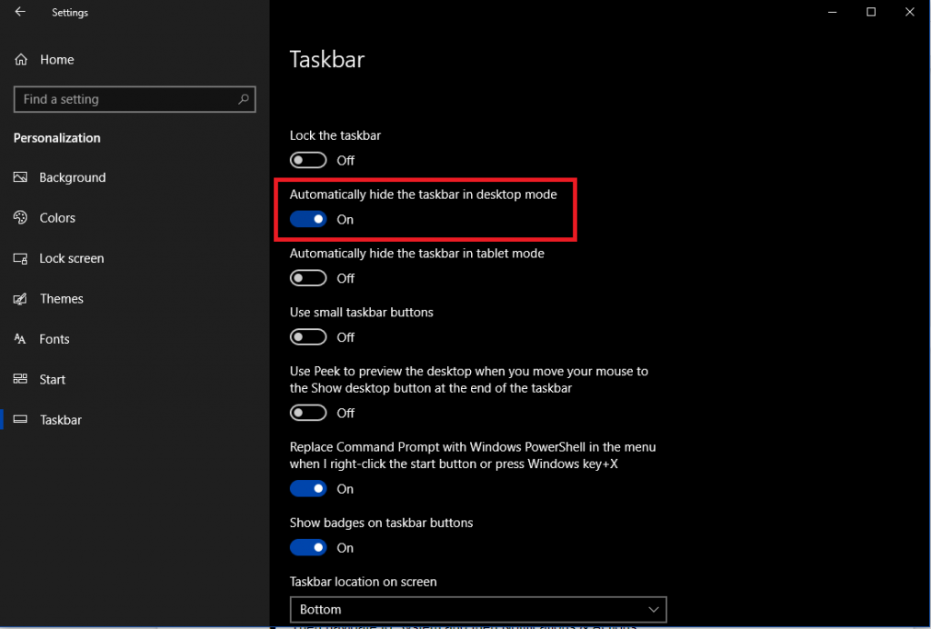 Windows10のタスクバーの問題を修正する方法