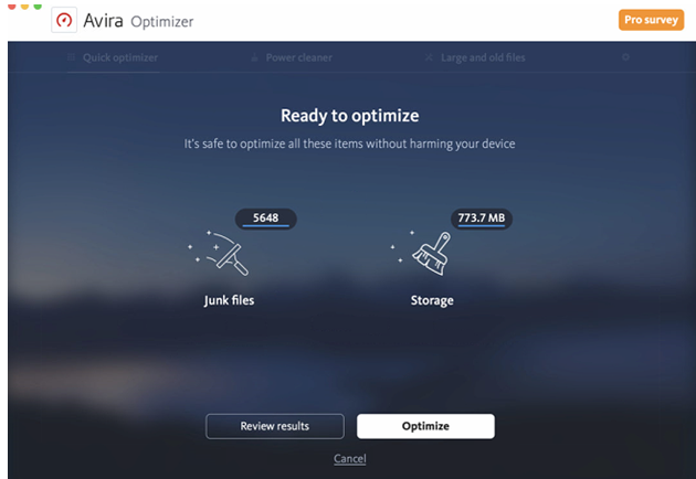 Avira Optimizer: Kelola Penyimpanan Mac Anda