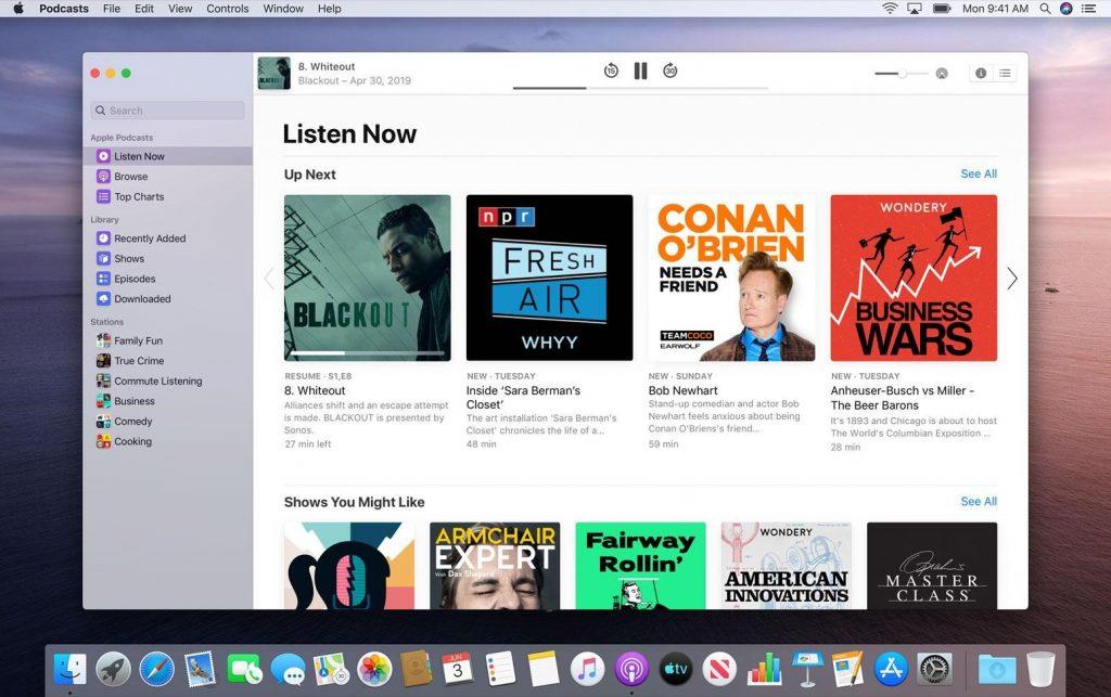 Cách sử dụng ứng dụng Podcasts trên macOS Catalina