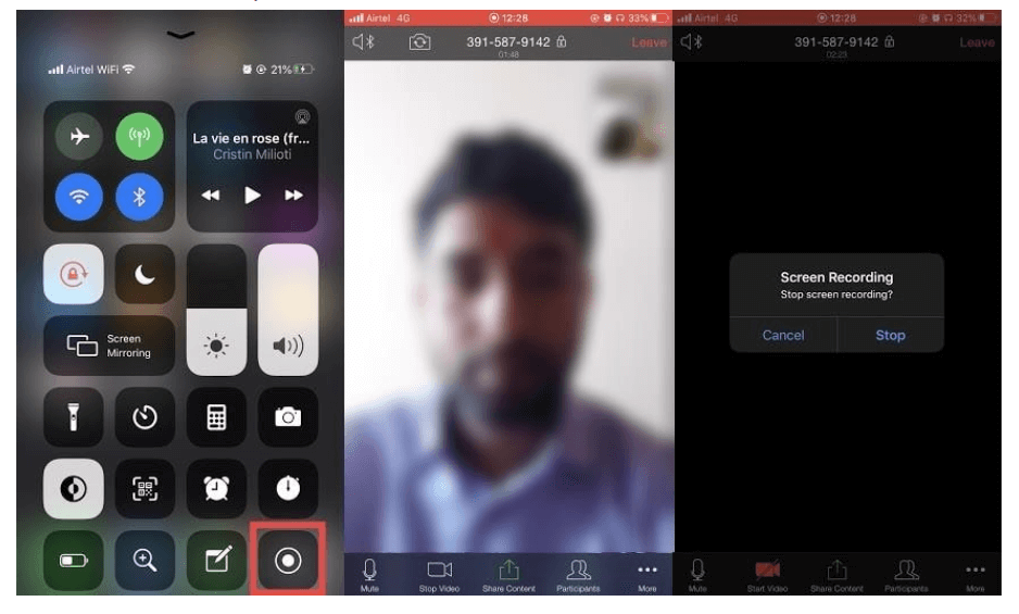 Como gravar a tela da reunião de zoom no iPhone com Audio 2021