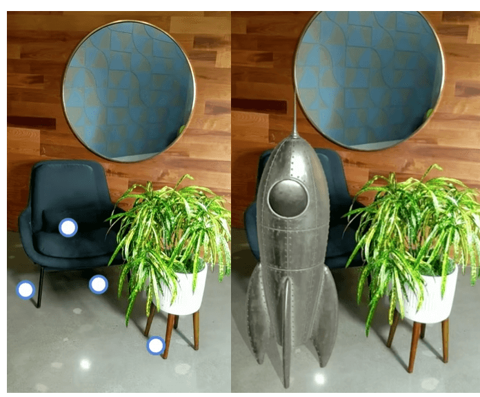 Pegatinas de Google Playground / AR: modifique su entorno con ARCore en Android