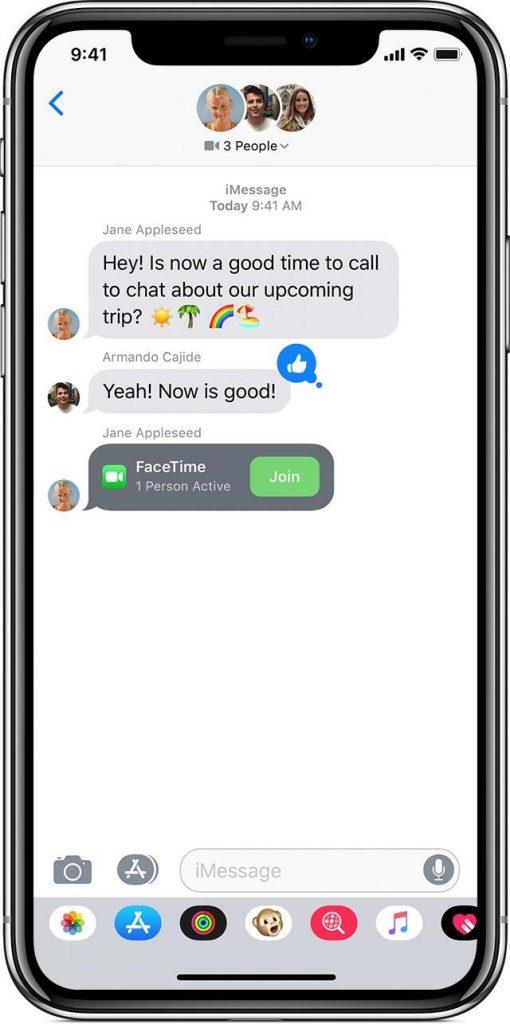 iOS 12.1を実行しているiPhoneでGroupFaceTimeを使用するにはどうすればよいですか？