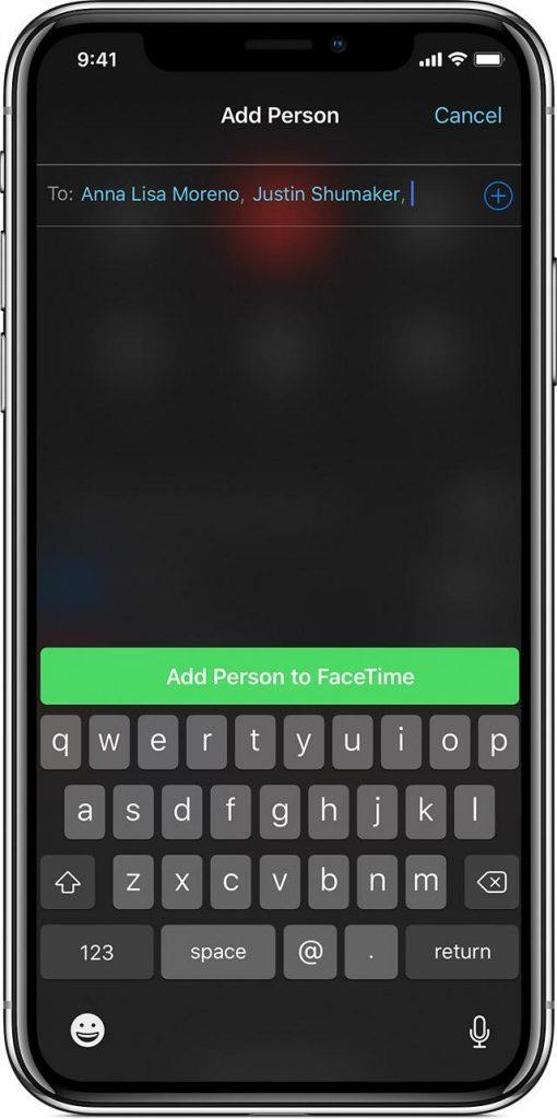 iOS 12.1を実行しているiPhoneでGroupFaceTimeを使用するにはどうすればよいですか？