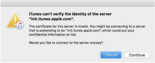 iTunes Tidak Dapat Memverifikasi Identitas Server (Tetap)
