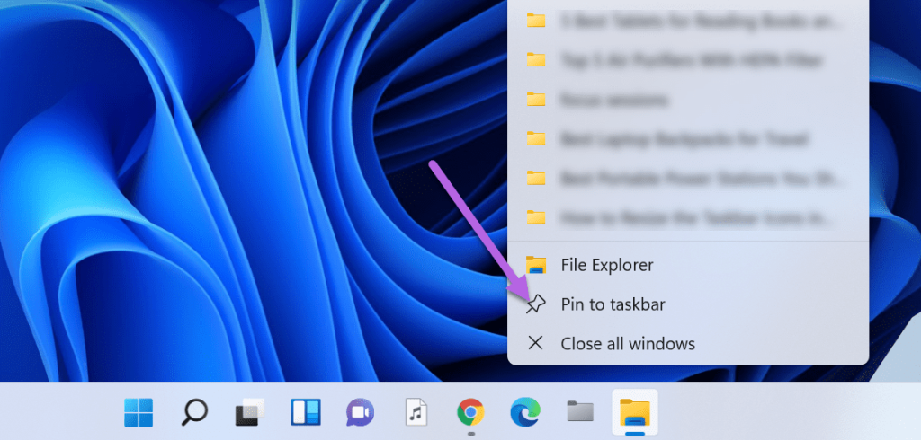 Cách thêm File Explorer và thư mục vào thanh tác vụ trong Windows 11