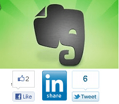 Chia sẻ ghi chú Evernote trên Facebook, Twitter và LinkedIn