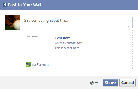 Chia sẻ ghi chú Evernote trên Facebook, Twitter và LinkedIn