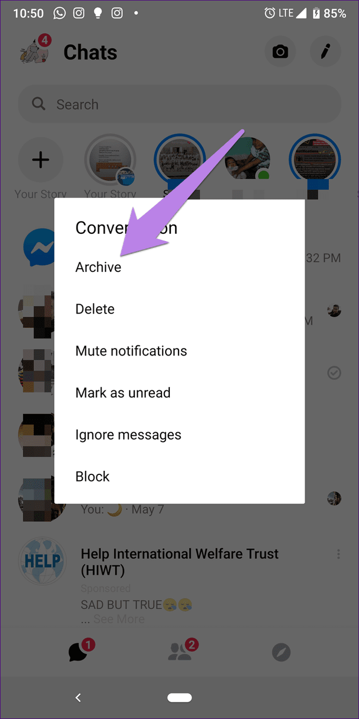 Facebook Messenger Delete và Archive: Cái nào nên sử dụng