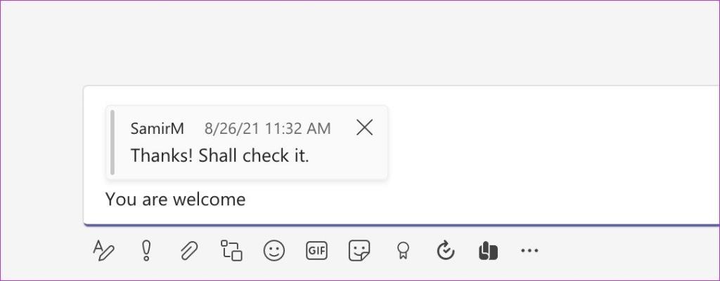 Cách trả lời một tin nhắn cụ thể trong Microsoft Teams