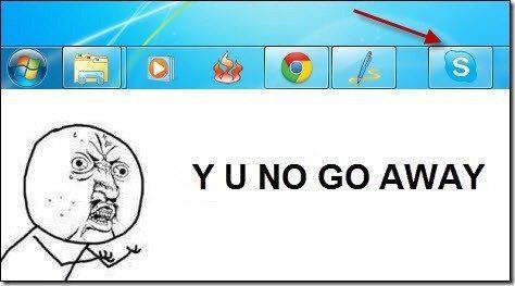 Cum să eliminați pictograma Skype din bara de activități Windows