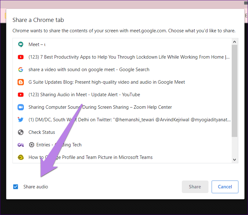 Cách chia sẻ video có âm thanh khi thu phóng, Microsoft Teams và Google Meet