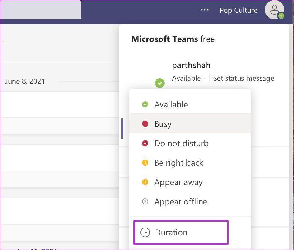 Cách thay đổi trạng thái trong Microsoft Teams