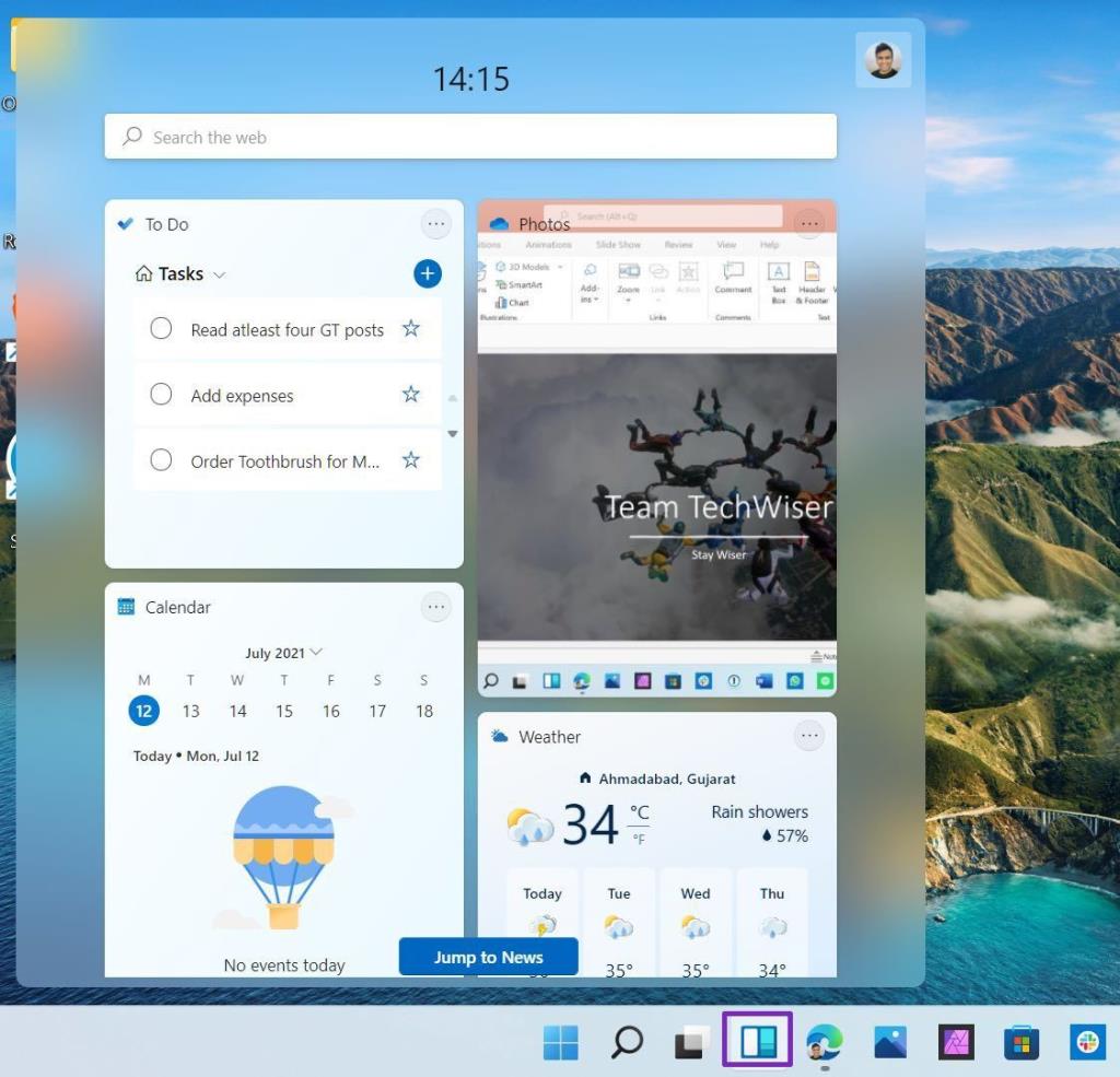 Hướng dẫn sử dụng Widget trong Windows 11