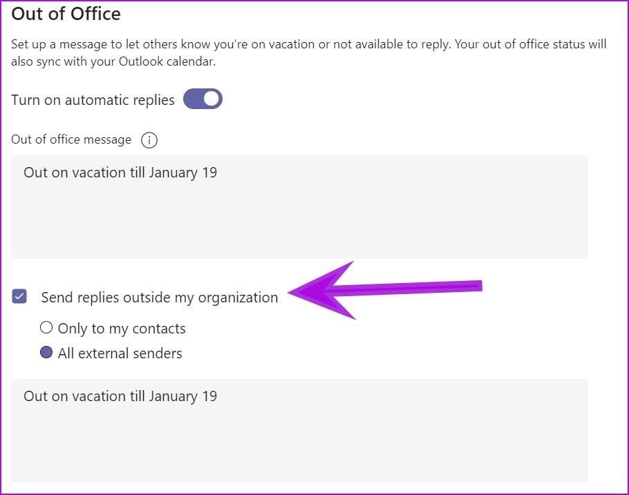 Cách thiết lập thông báo không có mặt trong Office trong Microsoft Teams