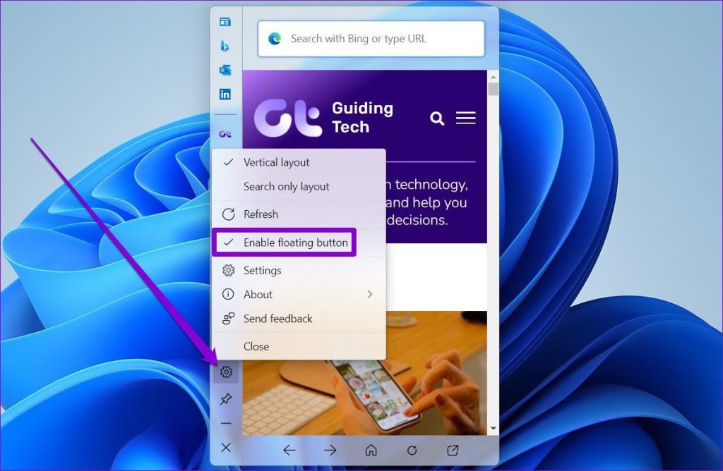 Cách sử dụng Edge Bar trong Microsoft Edge trên Windows 11