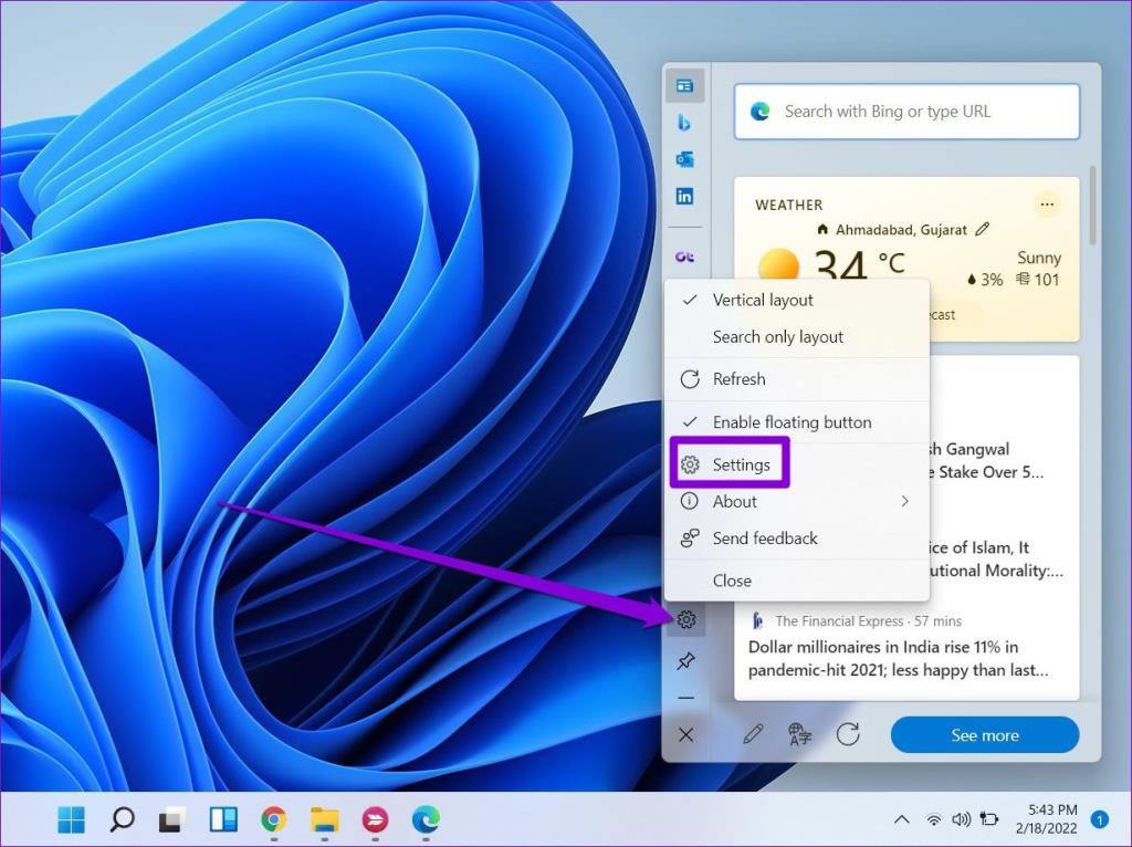 Cách sử dụng Edge Bar trong Microsoft Edge trên Windows 11