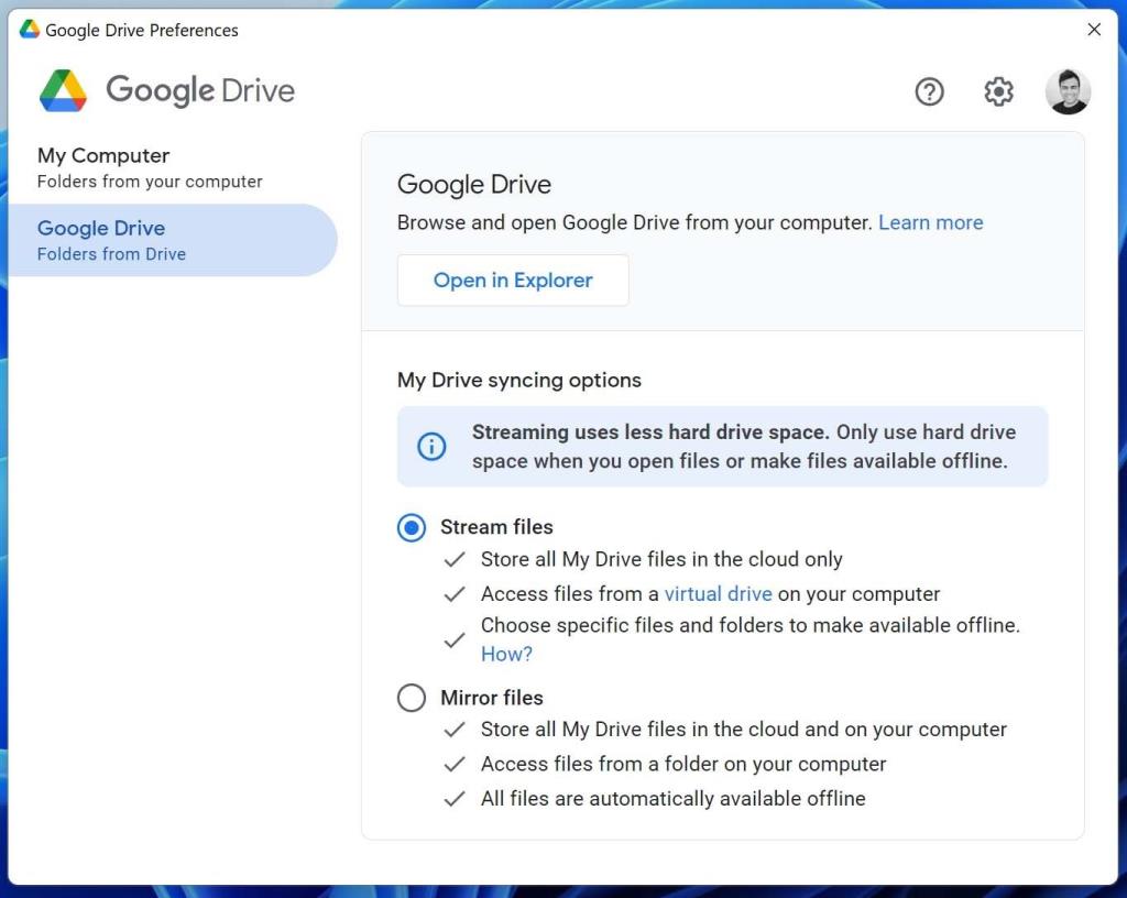 Cách thiết lập Google Drive dành cho máy tính để bàn trên Windows 11