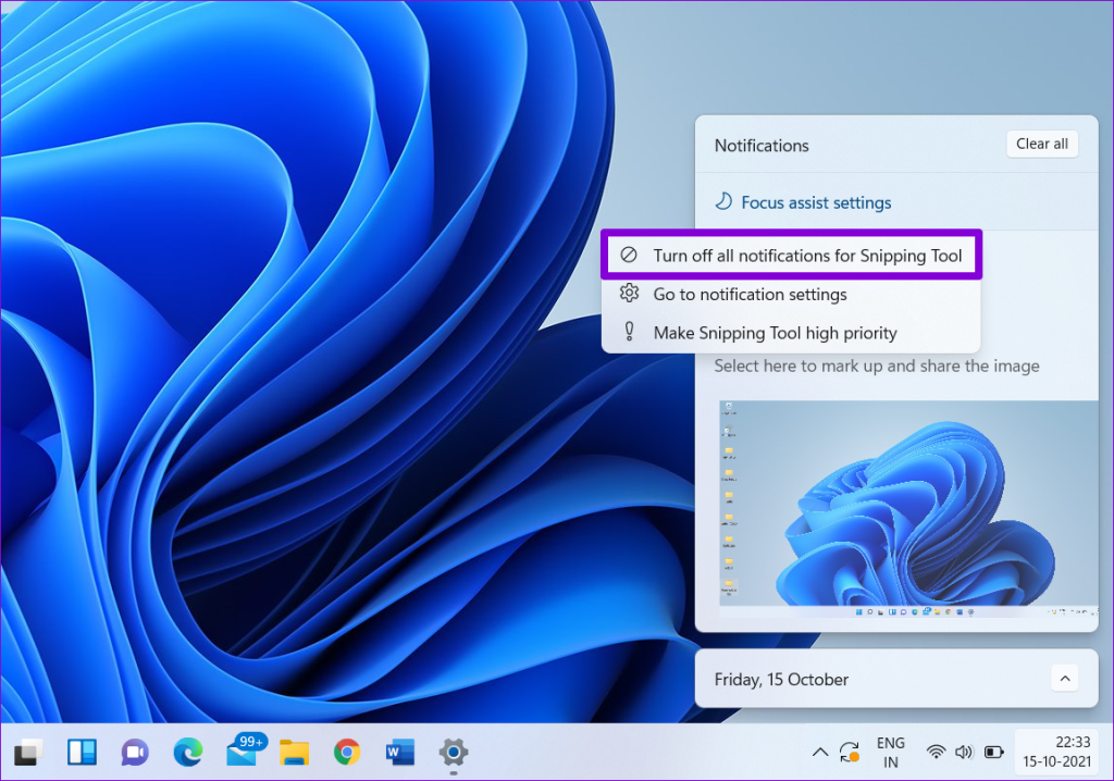 Cách quản lý thông báo trên Windows 11