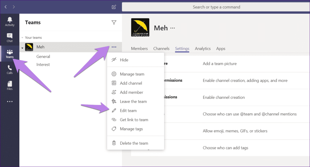 Cách thay đổi tên, hồ sơ và ảnh nhóm trong Microsoft Teams