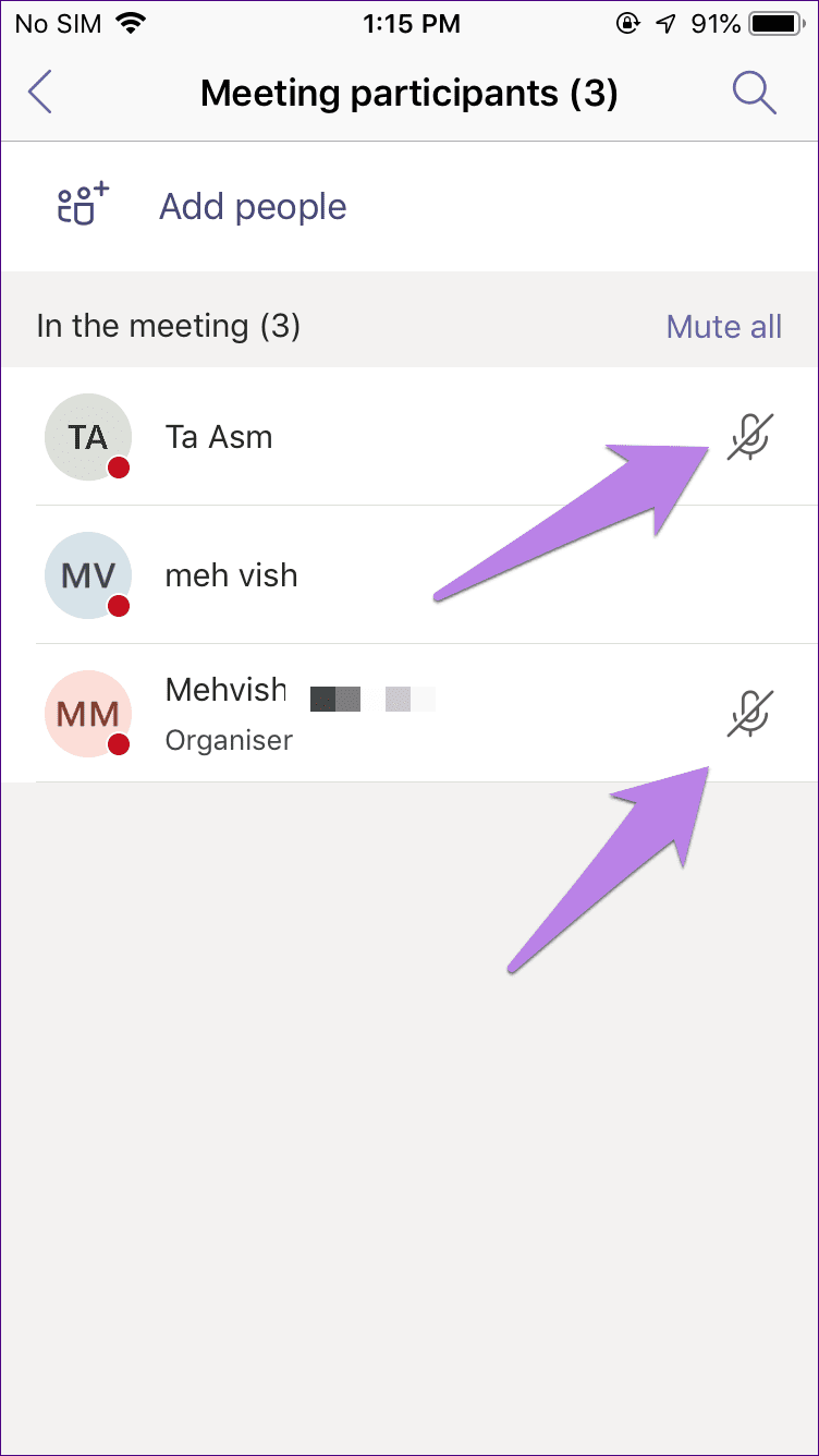 Cách tắt tiếng và bật tiếng người tham gia trong Microsoft Teams