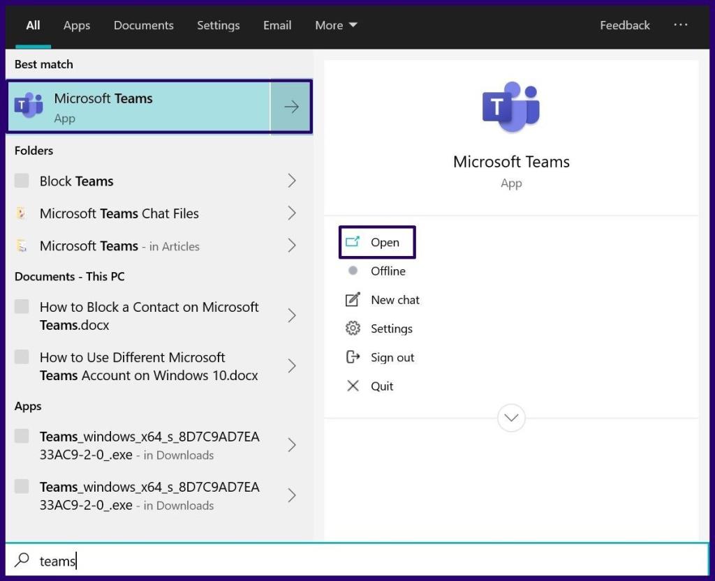 Cách chặn một liên hệ trong Microsoft Teams