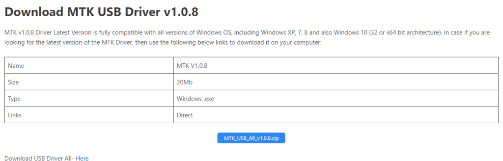 How To Download MTK USB Drivers For Windows?