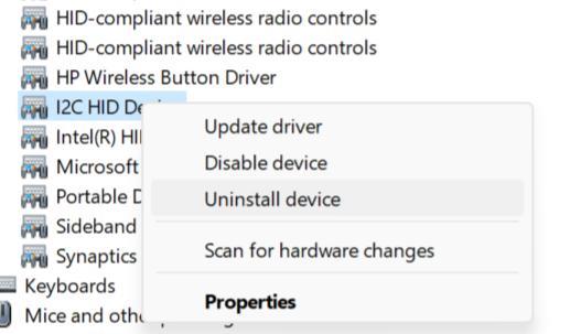 How To Fix I2C HID Device Driver Not Working On Windows 11