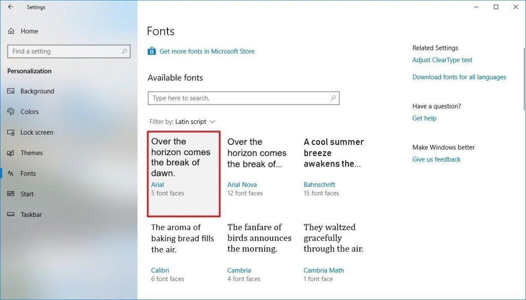 How to Use New Windows 10 Font Settings