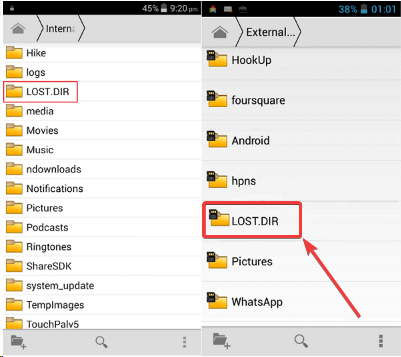 Cum să restabiliți fișierele din folderul LOST.DIR pe Android?