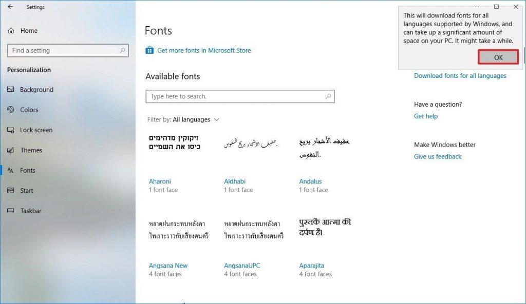 How to Use New Windows 10 Font Settings