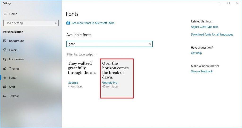 How to Use New Windows 10 Font Settings